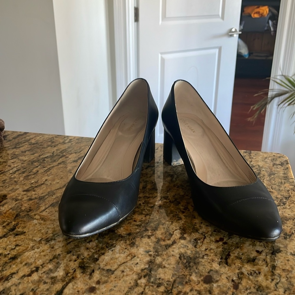 Black lether heels